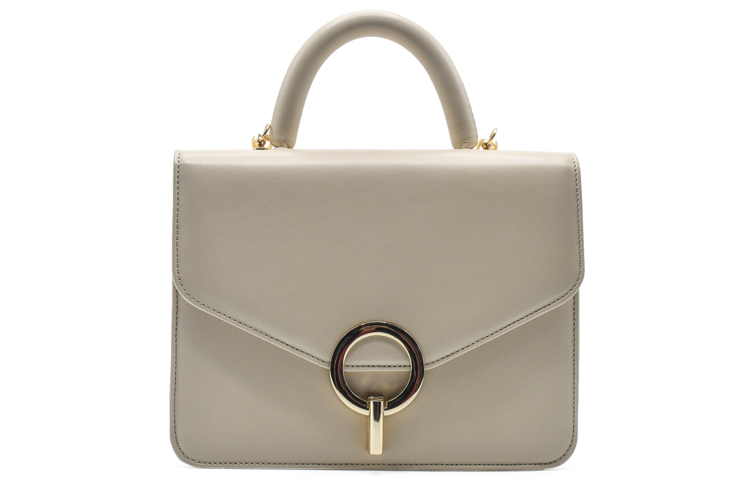 borsa chiusura oro beige nero corallo vera pelle
