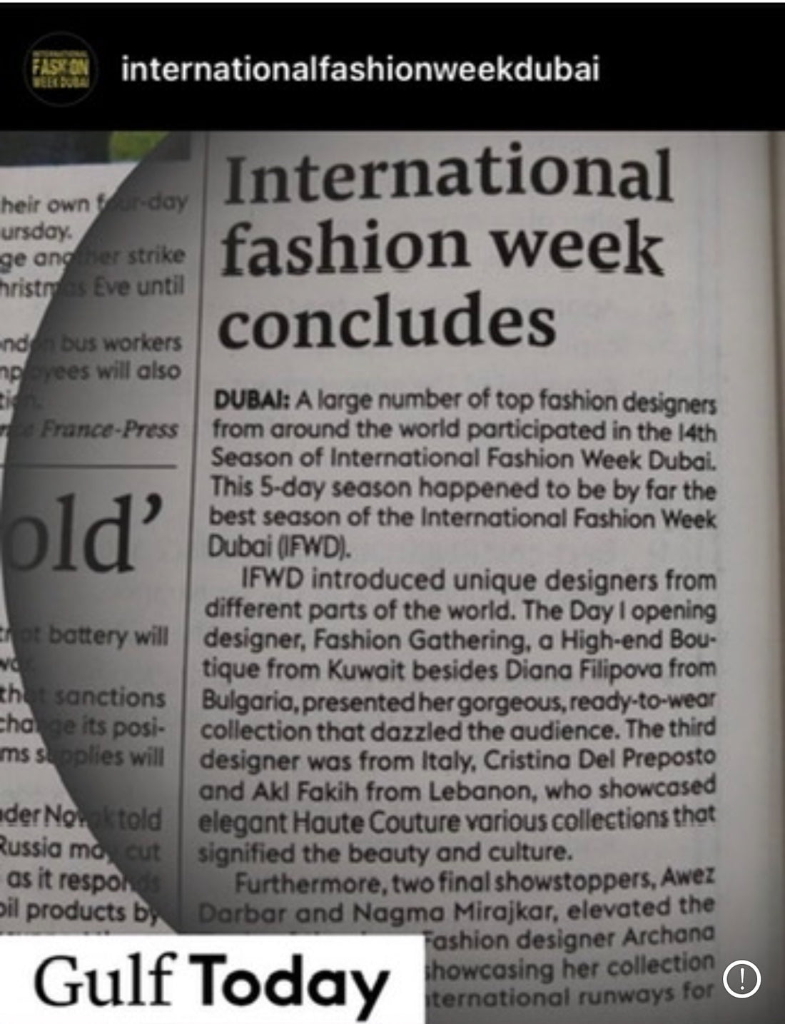 International fashion week Dubai